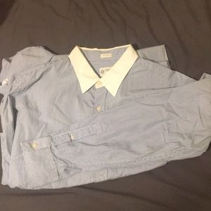 J. Crew Men’s Dress Shirt, contrasting Collar L